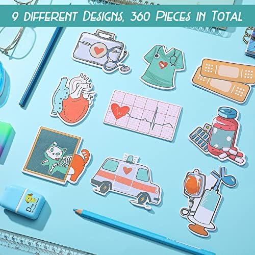 18 PCS Mini Enfermeira engraçada Notas pegajosas Estudantes de enfermagem Essentials Cute Escolar Gifts Enfermeira