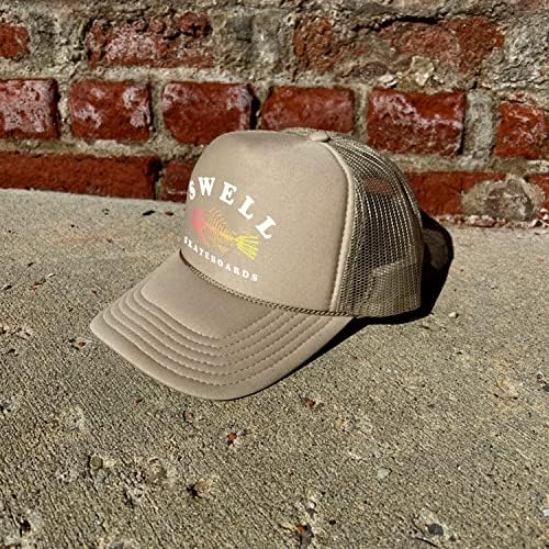 Swell Skateboards Classic Retro Trucker Hat para homens, mulheres, meninos e meninas Snapback Foam & Mesh Baseball Cap, Ponytail