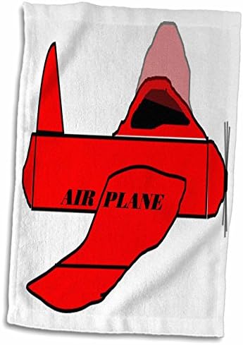 3drose florene infantil art ii - avião vermelho com avião em preto - toalhas