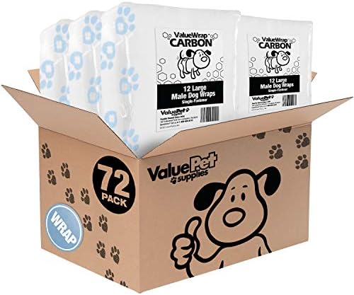 ValueWrap Male Wrap, fraldas descartáveis ​​para cães, carbono, 1 tabe