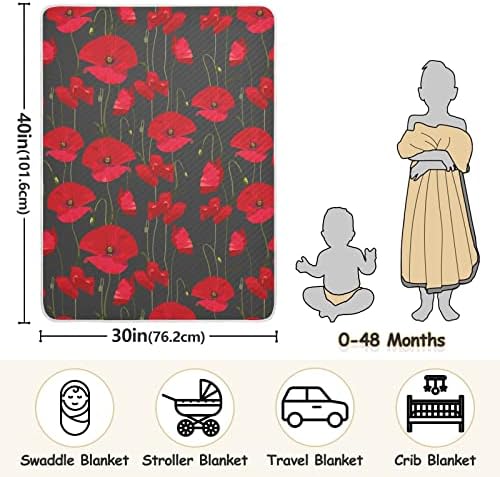 Floral Unisex Fluffy Baby Blain para um cobertor de criança de berço para creche com cobertor de segurança de material grosso e macio para viagem de carrinho de presente decorativa