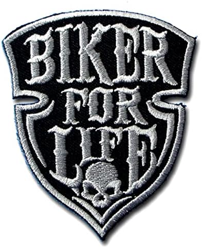 Biker for Life Live Live Grátis Ride Grátis Patch Ferro bordado em apliques motociclistas Chapé de motocicleta Costum de colete