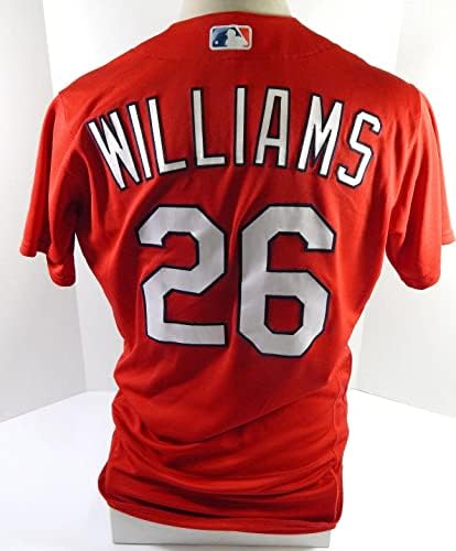 2021 St. Louis Cardinals Justin Williams #26 Jogo emitido usado Red Jersey BP ST 9 - Jogo usado MLB Jerseys