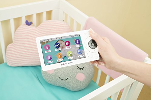 Berçário do projeto 5 Sistema de monitor de bebê de alta definição com mini monitor de 1,5 - branco