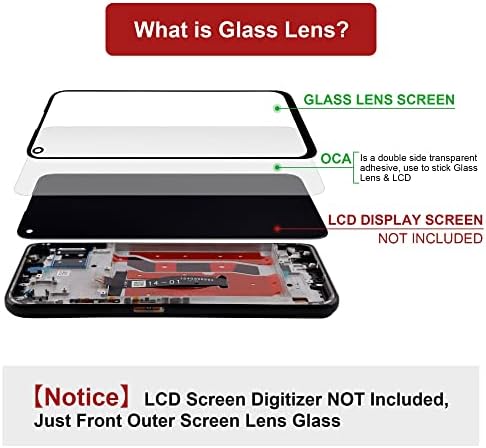Swark Tela Front Glass Exterior Painel Lens Substituição +OCA Compatível com Mi 11 Lite NE 5G com kit de reparo