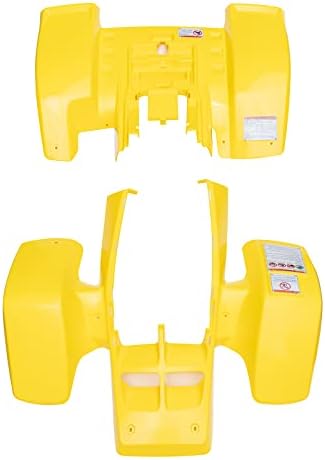 FENDERS CORPO PLÁSTICO FRONTAL E TRASEIRA COMPATÍVEL COM1987-2006 YAMAHA BANSHEE YFZ350 FENDERS FRONTAL E TRASEIRO （AMARELO）