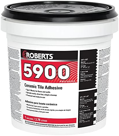 Roberts 5900-1 Adesivo de ladrilhos de cerâmica, 1 galão, 128 fl oz