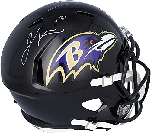 Jamal Lewis Baltimore Ravens Autographed Riddell Speed ​​Réplica Capacete - Capacetes NFL autografados
