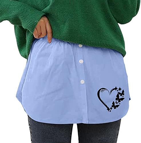 Camas de camadas em camadas Extenders para mulheres de tamanho superior tampo mais baixo varredura curta Mini -saia Camisas casuais