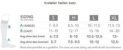 Evonation Men & Women Knee High 15-20 mmhg meias listradas de compressão graduada-vestuário de compressão de pressão