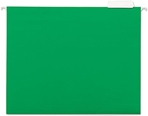Deluxe Universal Bright Color Solfing File Pastas, Tamanho da letra, abas de 1/5 cortes, verde brilhante, 25/caixa