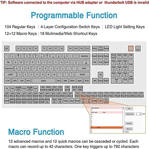 Macro teclado 23 teclado mecânico Mini teclado com uma mão RGB colorido Litado de retroilumação portátil Teclado de jogo de uma mão