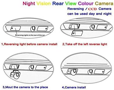 Reverse de backup de câmera / câmera de estacionamento / hd ccd rca ntst pal / placa lâmpada lâmpada para mitsubishi lancer