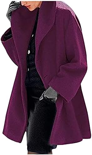 Cardigãs longos para mulheres mais tamanhos de casaco de lã Casaco de trincheira Ladies Cardigan leve e outono de inverno de lã