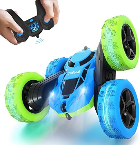 Carro de controle remoto para meninos - carros RC de acrobacias com gotas de 360 ​​° de duas rodas de duas rodas, giratórias,