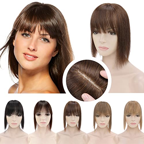Capinhos de cabelo de Sego para mulheres cabelos humanos reais com franja 150% de clipe de densidade em pedaços de cabelo de top top