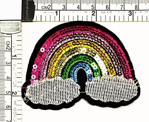 Kleenplus 3pcs. Arco -íris lantejoulas brilhantes adesivos para desenho animado