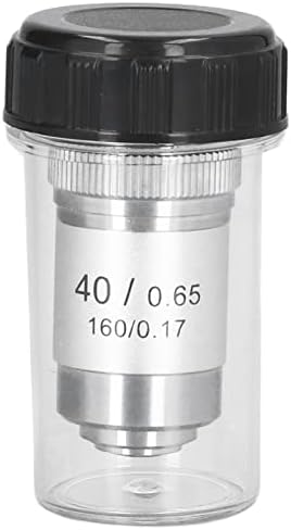 Objetivo do microscópio, alta transmitância mais clara 40x Alta ampliação Lente objetiva Recosta automática com caixa de armazenamento