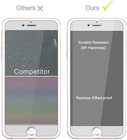 Protetor de tela de vidro iPhone 7/8 iflash, protetor de tela de vidro com temperos claros para Apple iPhone 7/8 4.7 - Case Friendly/Bubble Free/3D Touch/Transparent Crystal Clear Versão