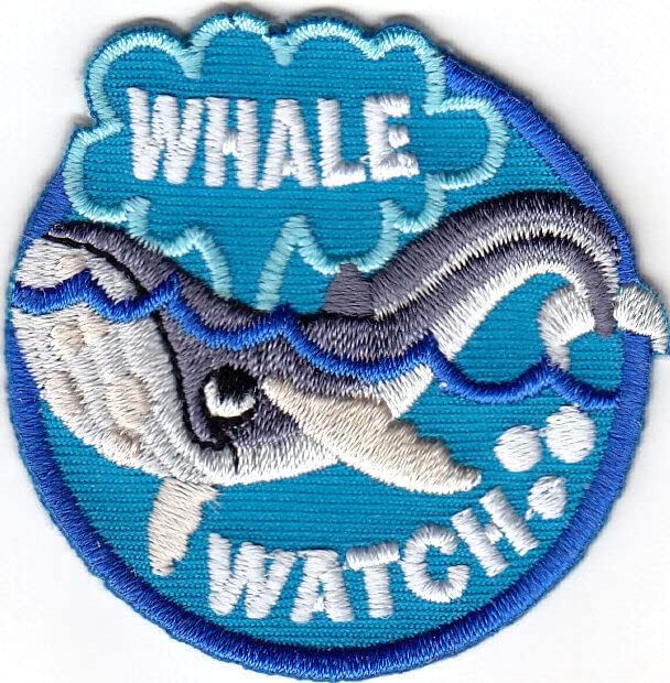 Whale Watch Iron on Patch Ocean Whales Náutico