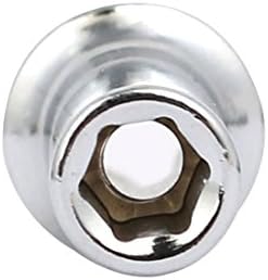 Aexit de 1/4 de polegada Ferramentas operadas com manualmente, acionamento de 4,5 mm de 6 pontos de impacto de impacto Silver Tom 2PCS Modelo: 66AS596QO421