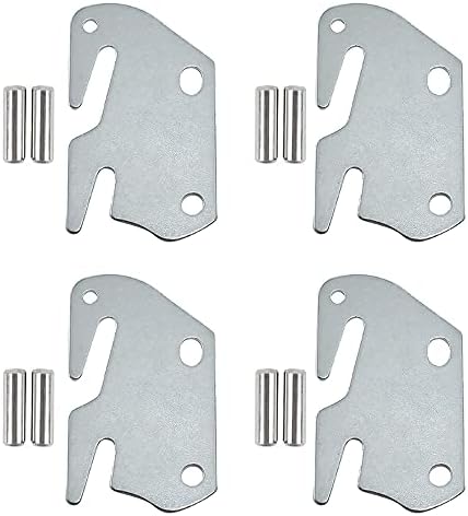 FACAIMAO 4PCS Placas de gancho de madeira para leito para camas de moldura de moldura de cabeceira de moldura com 8 pinos de