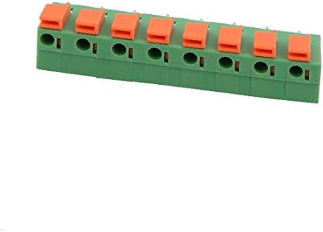 X-Dree 5pcs KF142 400V 15A 7,62 mm Pitch 8p Bloco de terminal de mola verde para montagem de PCB (5pz KF142 400-V 15A 7,62mm