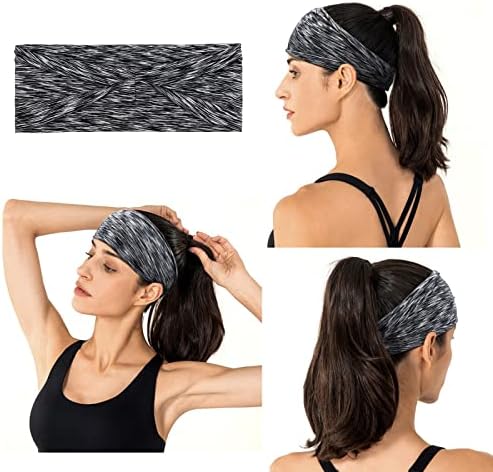 12 Pacote Bandas de cabeça de treino para mulheres não deslizam bandas de suor