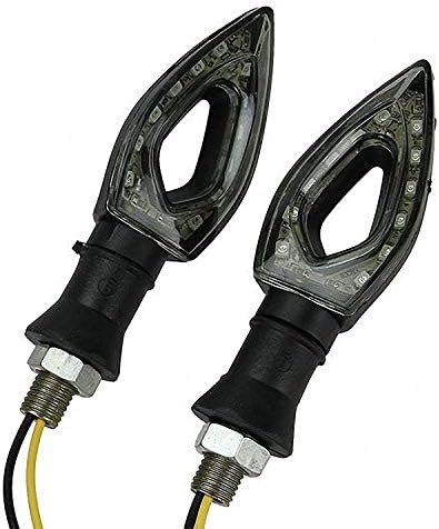 Motortogo 2pcs Motocicleta Diamante Signal Blinkers Indicadores de LED de abdominais pretos compatíveis para 1996 Triumph Daytona 3