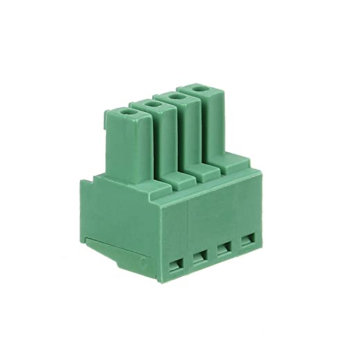 FILECT 10PCS 3,5 mm Pitch 4p PCB parafuso Terminal Block Connector 300V 8A Conector de blocos teminais travessores