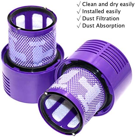 Substituição de filtro de embalagem 2 para Dyson Cyson Cyclone V10 Motor de animal absoluto Total Clean, Dyson V10 Peças de filtro HEPA