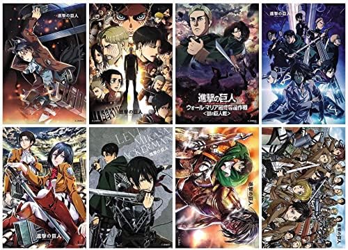 Chezmax 8-Pack Original Anime Attack on Titan HD Posters-suprimento limitado com 17 polegadas de comprimento e 12 polegadas de