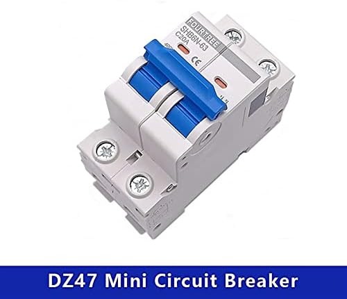 1pcs 2 pólo 400V ~ Ctype Mini Circuitcher Rauador Corte miniaturamente interruptor de ar mcb montagem 36mm trilho DIN
