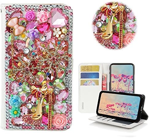 STENES BLING PALLET CHEP COMPATÍVEL COM SONY XPERIA 5 II CASO - ENLISHO - 3D FLORES MANDAS DESIGN FLORAL CARTELA MAGNETA CAPA DE CAPAR