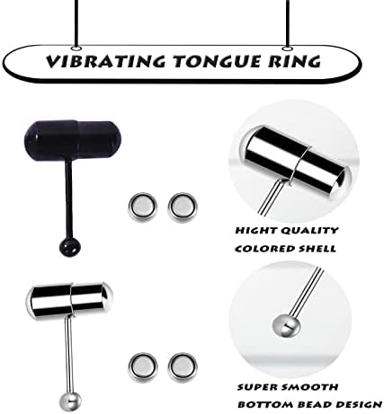 2 pcs anel de língua vibratória