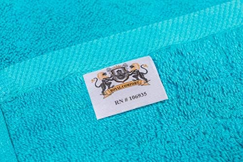Royal Comfort World Famous Cotton Bath Toalha 27x54 a 17,5 lbs pe Dz Peso 700gsm! Pacote de 4 toalhas. Não se contente com