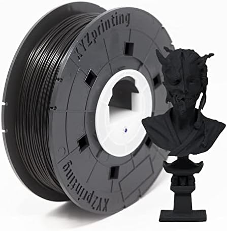 Xyzprinting Filamento PLA resistente 1,75 mm, precisão dimensional +/- 0,02mm, 600g Spool, 1,75 mm, preto