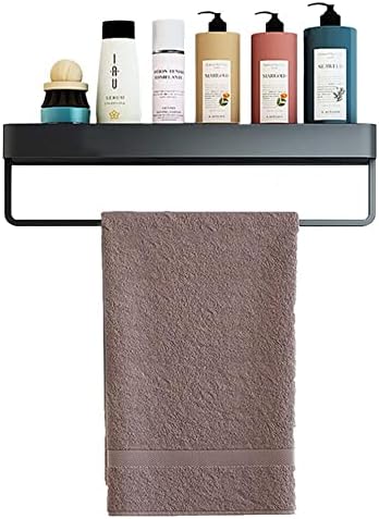 Fvrtft Rack de chuveiro Sem prateleiras de chuveiro de perfuração prateleira de banheiro montada na parede com toalhas de toalhas