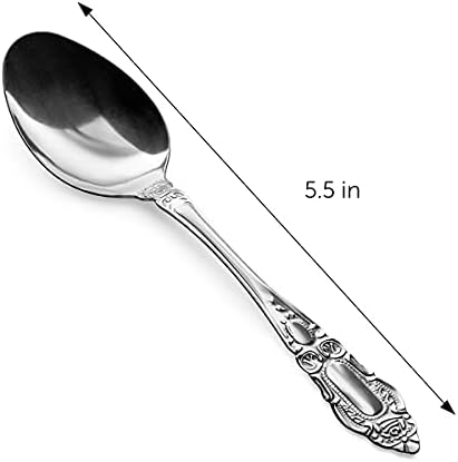 Decorrack Teaspoons de aço inoxidável, Use para casa, cozinha ou restaurante de 5,5 polegadas,