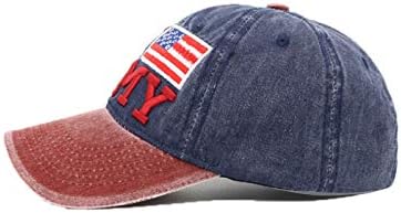 Anna-Kaci USA American Flag Hat para homens e mulheres Carta do exército dos EUA Banco de beisebol de algodão lavado