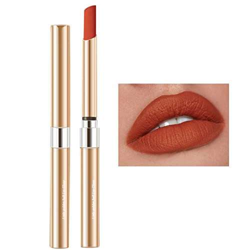 Pacote de liners labiais Velvet Color brilhante Tubo de alumínio de alumínio Lipstick maquiagem de maquiagem de batom natural e inverno non stick xícara de batons batons de batom para crianças