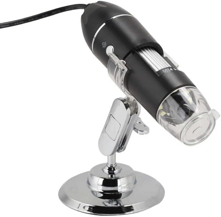 SLNFXC 1600X Microscópio Digital LED Câmera Microscópio eletrônico USB com suporte de elevação para o telefone celular PC