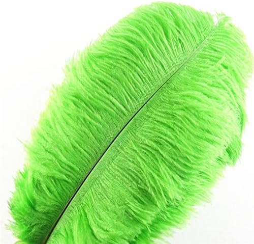 Zamihalaa - 50pcs/lote de avestruz verde penas para artesanato 15-70cm Feathers Avestruz Plumes Feathers Wedding Feathers Decoration Carnival