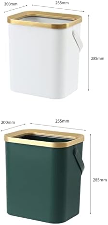 Lixeira lxxsh lixo de ouro para banheiro de cozinha quadrúpede quadrúpede plástico lixo estreito lixo com tampa