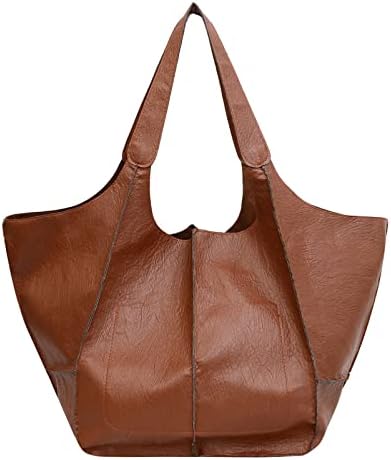 FVOWOH GRANDE SACOS HOBO HOBO PARA MULHERES NOVA COR SOLID SOLIL ELIMPLEPEIRA E AMERICANO ESTILO AMERICANO BAGA LIGE