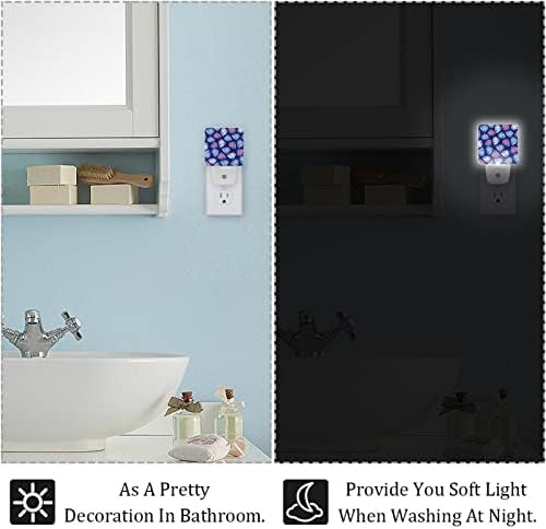 Flores de vieira LED Night Light, Kids Nightlights for Bedroom Plug in Wall Night Lamp Brilho ajustável para escadas do quarto