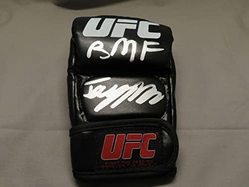 Jorge Masvidal BMF assinou luva UFC James Spence Testemunha JSA CoA autografada 1a - luvas autografadas do UFC