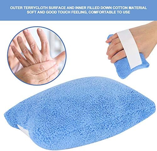 Almofada de contratura dos dedos, extensor de dedos do separador de dedo, Anti Stick Mandh Hand Aid Protetor Protetor Cuidado idosos Blueado azul, suporte de pulso suportes ergonômicos