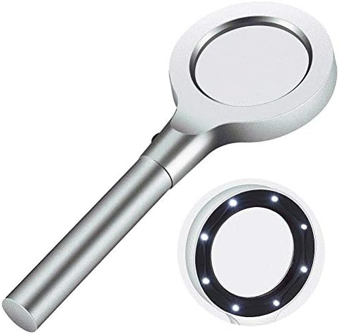 SJYDQ GRANDE LINGLAÇÃO LIGADO LIGADO, LIPPERIDADE DE MÃO MOTEMENTE DE METAL FLOTE para leitura, inspeção, hobbies e degeneração macular