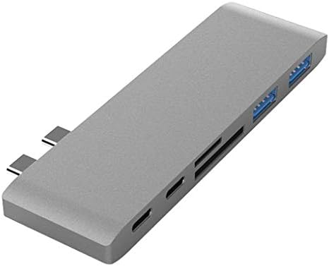 SJYDQ Multifuncional Hub USB-C, hub USB 6 em 1 Adaptador de cubo USB-C tipo C Tipo-C Porta USB 3.0
